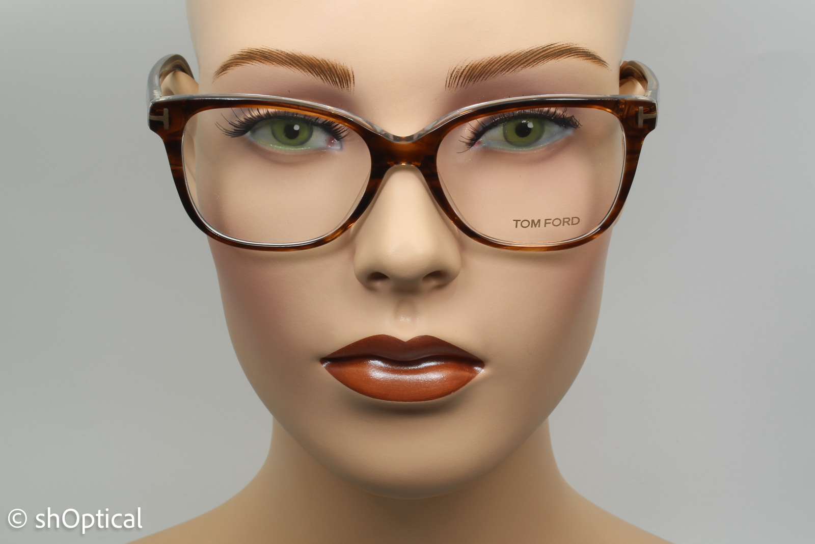 Tom Ford TF5233  Unisex Rectangular Glasses Frame Havana 53mm