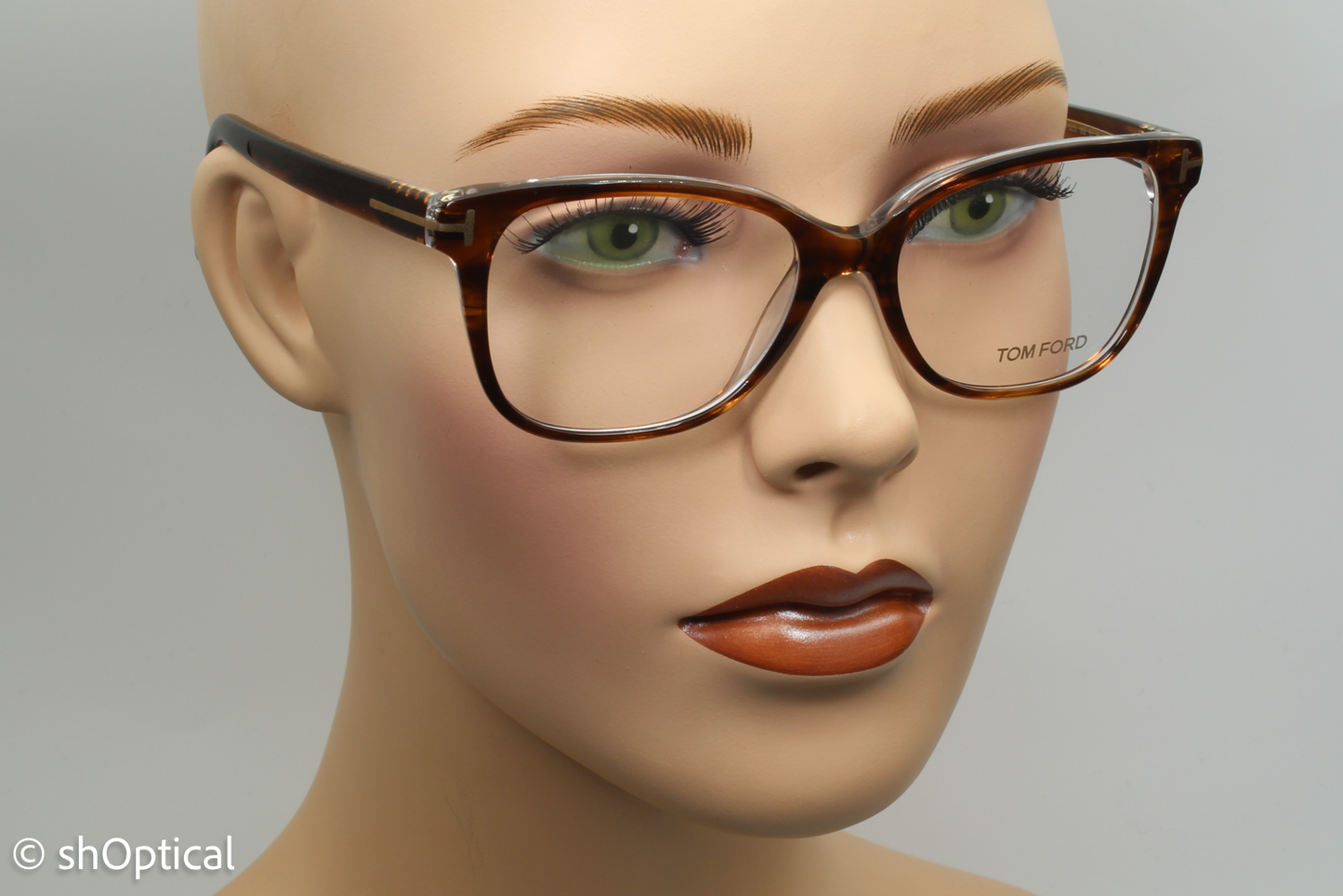 Tom Ford TF5233  Unisex Rectangular Glasses Frame Havana 53mm