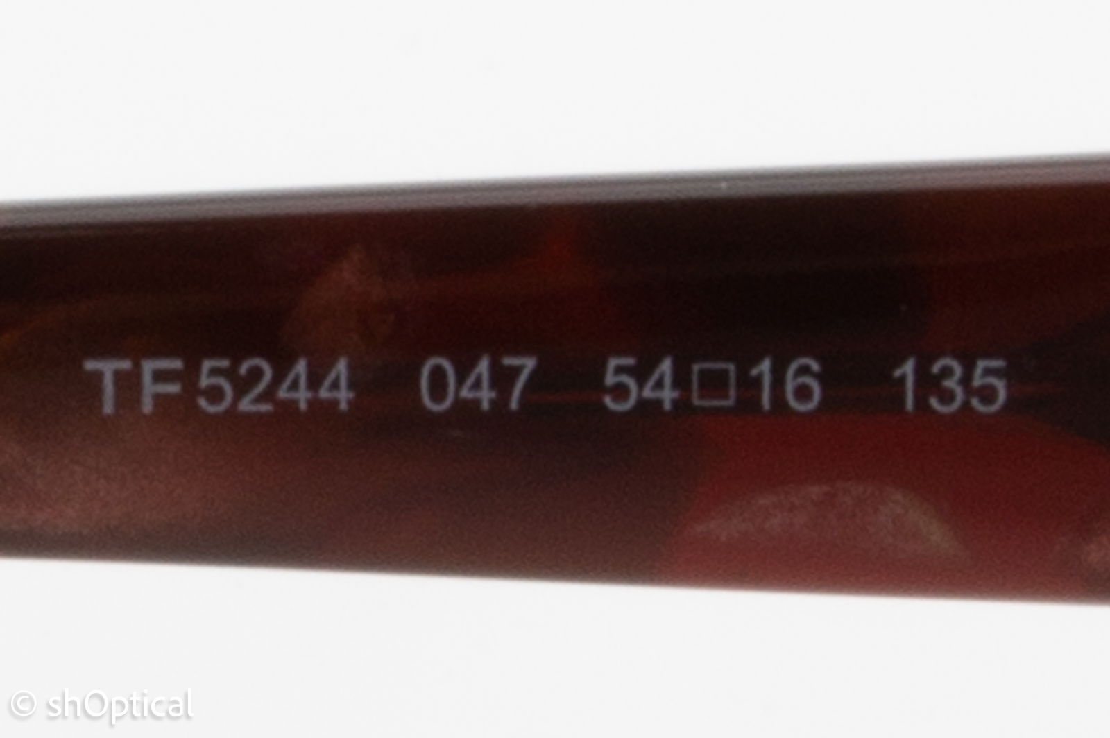 Tom Ford TF5244  Female Oval Glasses Frame Light Brown 54mm