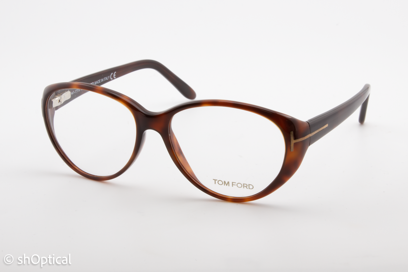 Tom Ford TF5245  Female Oval Glasses Frame Brown Tortoiseshell 55mm