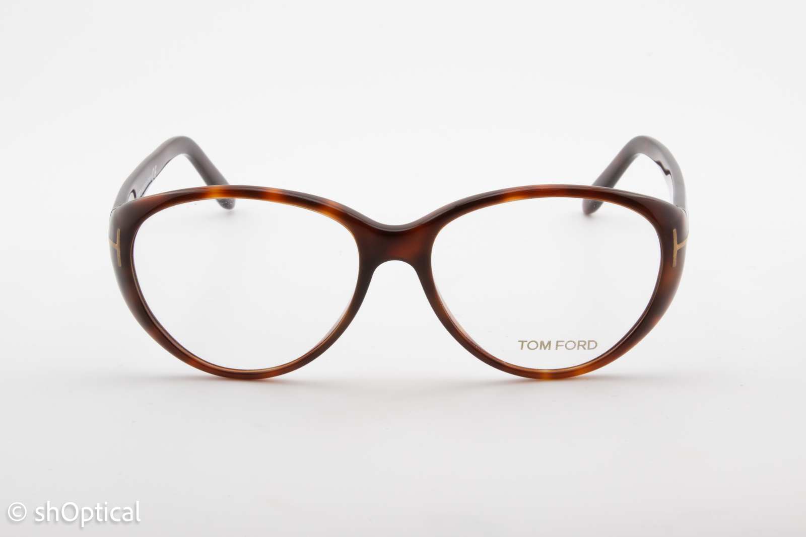 Tom Ford TF5245  Female Oval Glasses Frame Brown Tortoiseshell 55mm