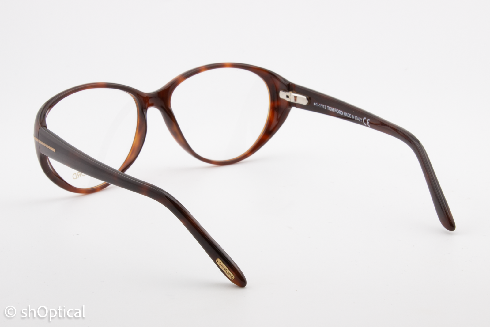Tom Ford TF5245  Female Oval Glasses Frame Brown Tortoiseshell 55mm