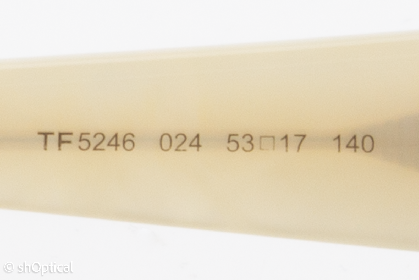 Tom Ford TF5246  Female Oval Glasses Frame Transparent White Choc Marble 53mm