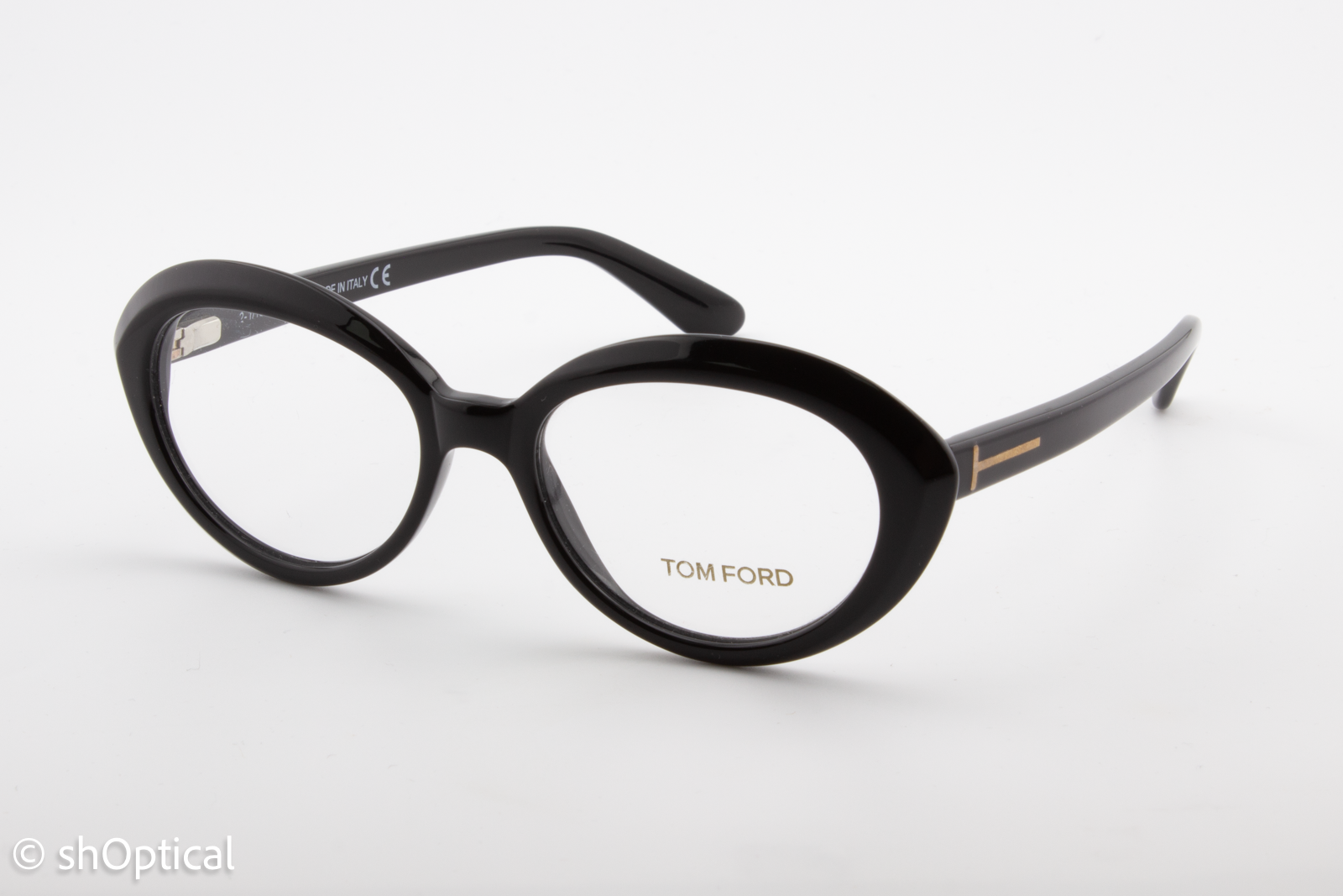 Tom Ford TF5251  Female Oval Glasses Frame Black 51mm