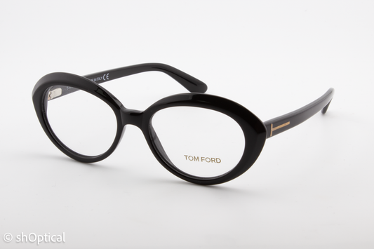Tom Ford TF5251  Female Oval Glasses Frame Black 51mm
