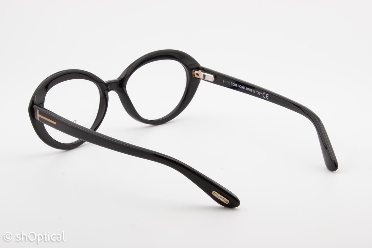 Tom Ford TF5251  Female Oval Glasses Frame Black 51mm