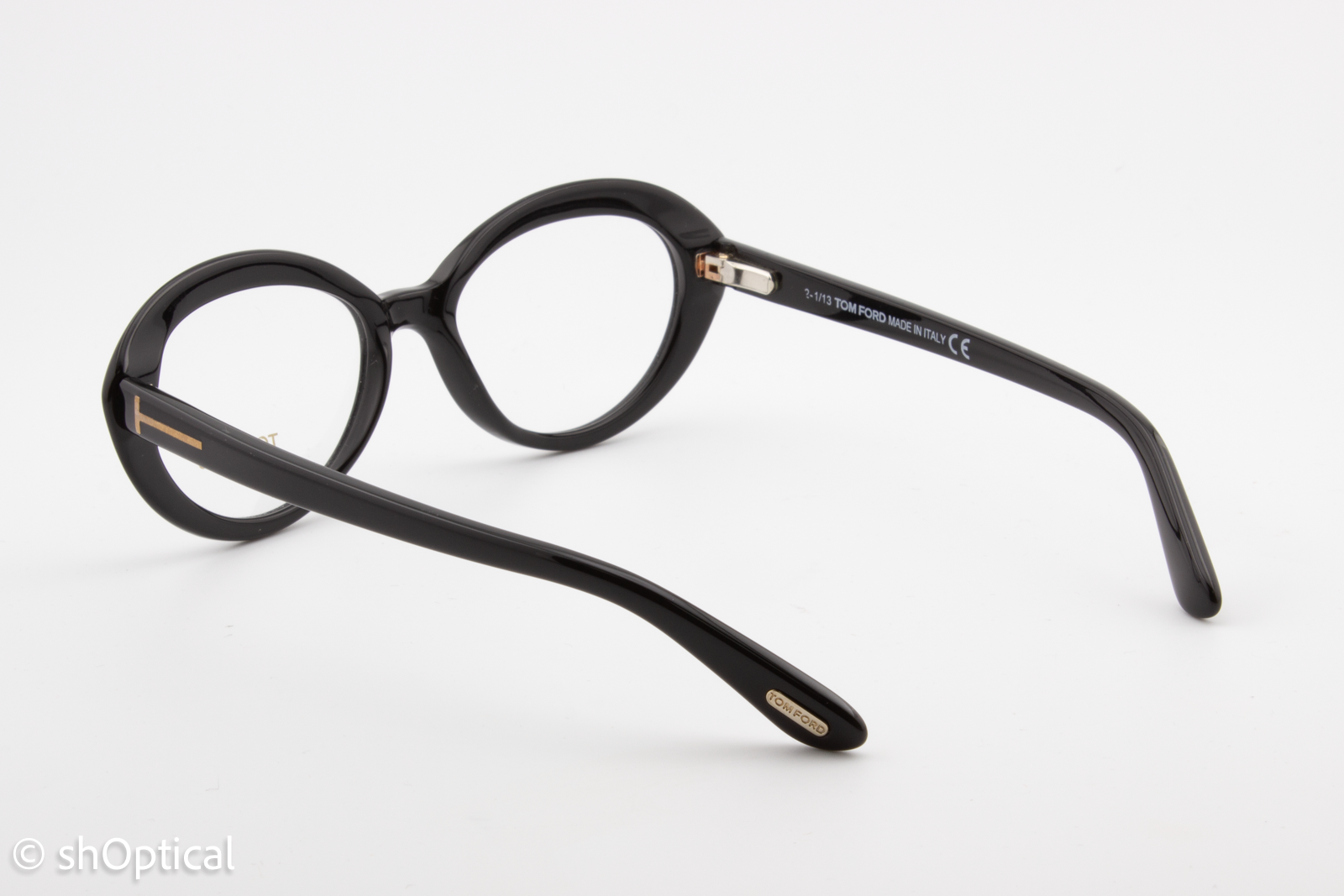 Tom Ford TF5251  Female Oval Glasses Frame Black 51mm