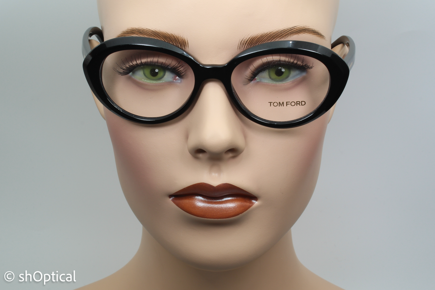 Tom Ford TF5251  Female Oval Glasses Frame Black 51mm