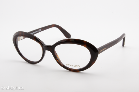 Tom Ford TF5251  Female Oval Glasses Frame Brown 51mm
