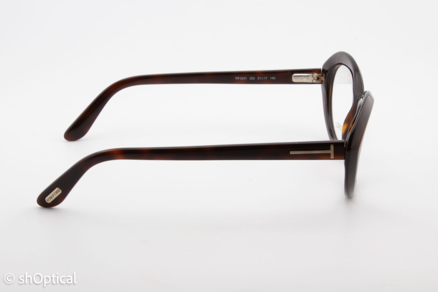 Tom Ford TF5251  Female Oval Glasses Frame Brown 51mm