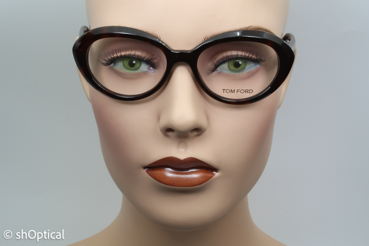 Tom Ford TF5251  Female Oval Glasses Frame Brown 51mm