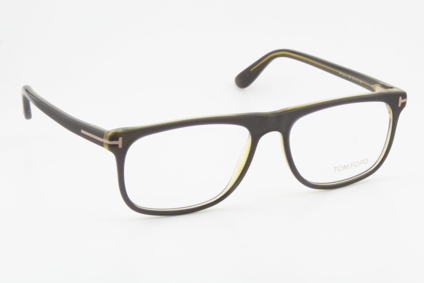 Tom Ford TF5303  Unisex Rectangular Glasses Frame Dark Green 55mm