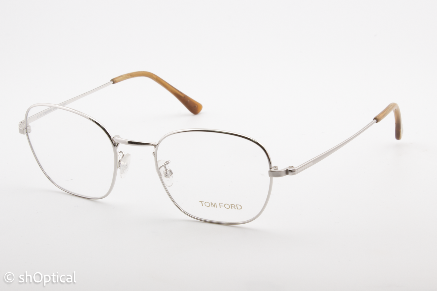 Tom Ford TF5335  Unisex Square Glasses Frame Silver 51mm