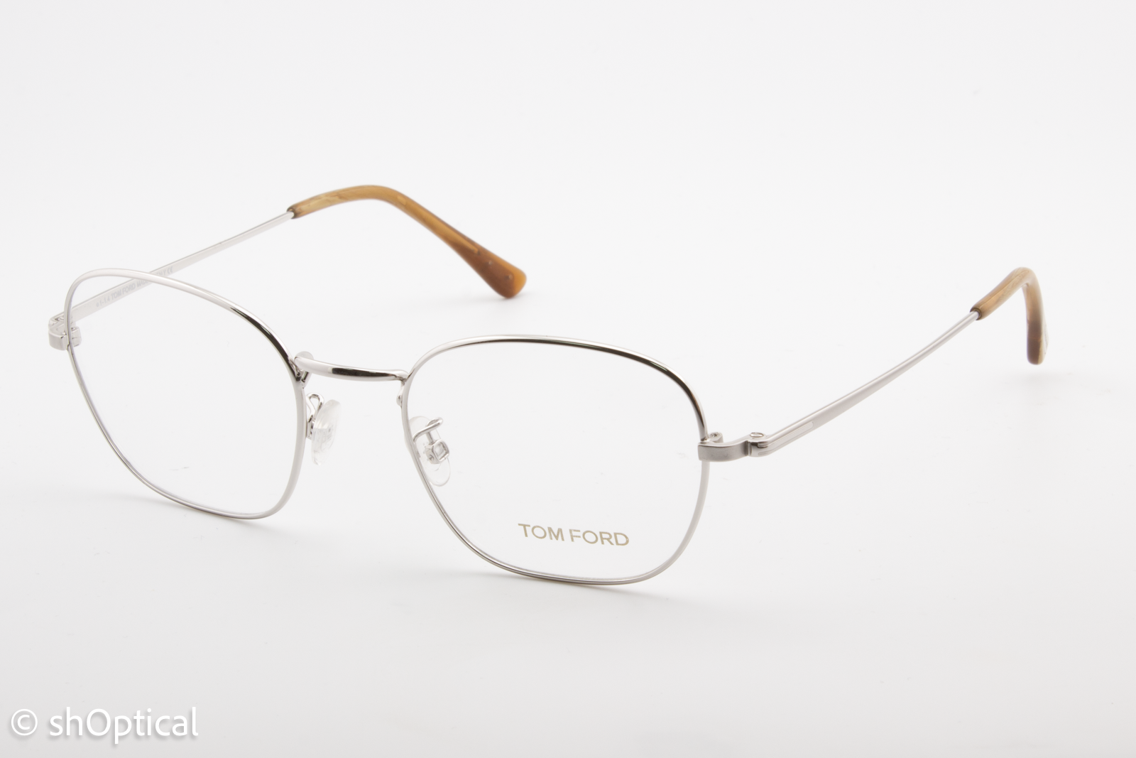 Tom Ford TF5335  Unisex Square Glasses Frame Silver 51mm