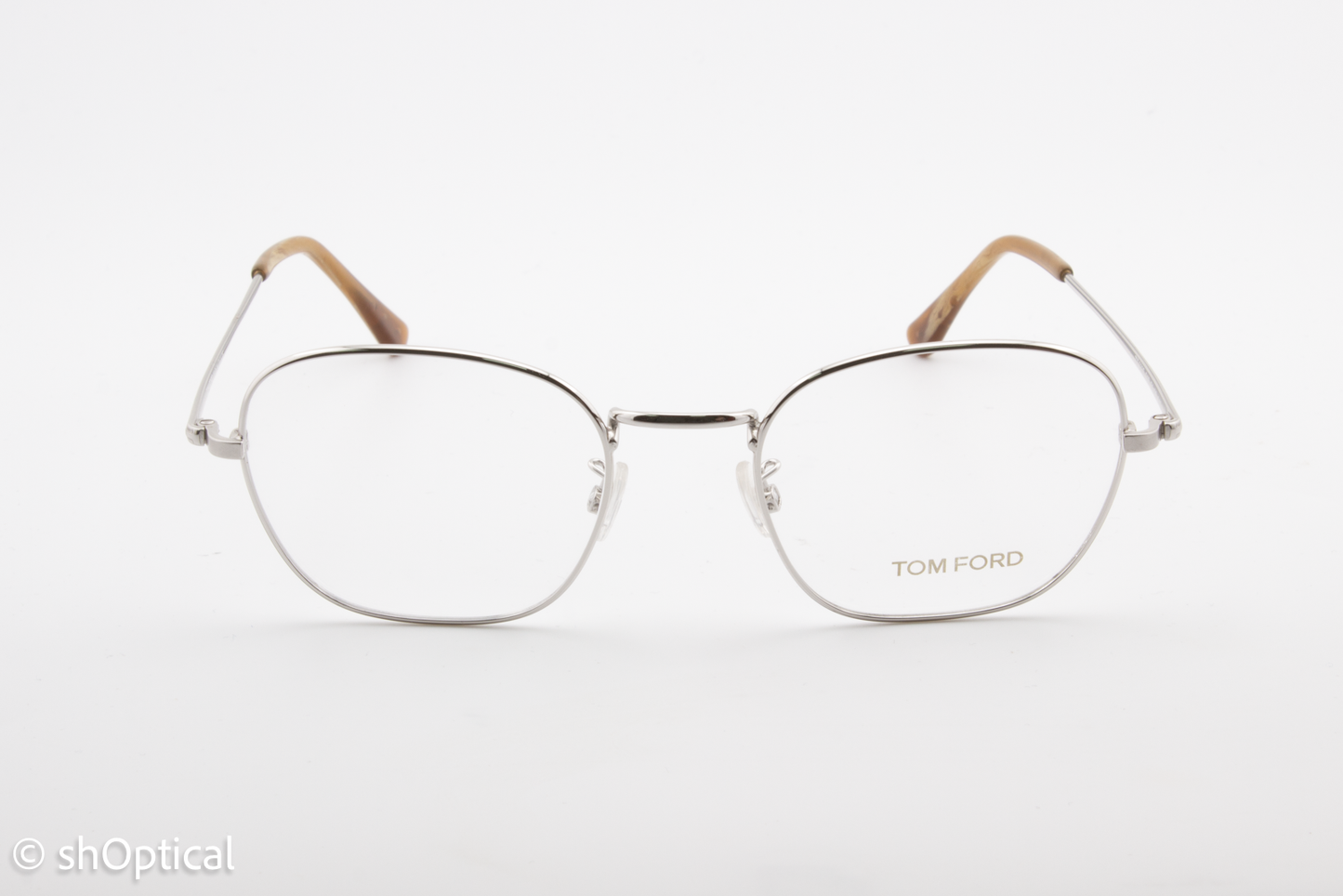 Tom Ford TF5335  Unisex Square Glasses Frame Silver 51mm