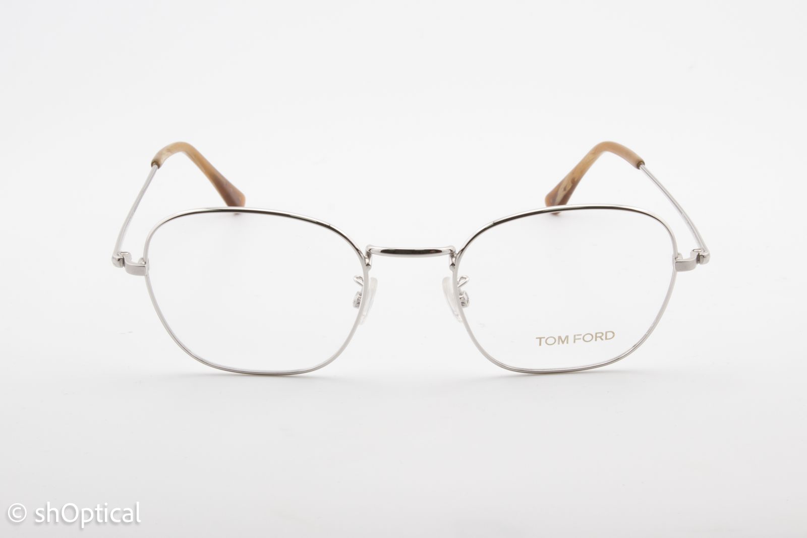 Tom Ford TF5335  Unisex Square Glasses Frame Silver 51mm