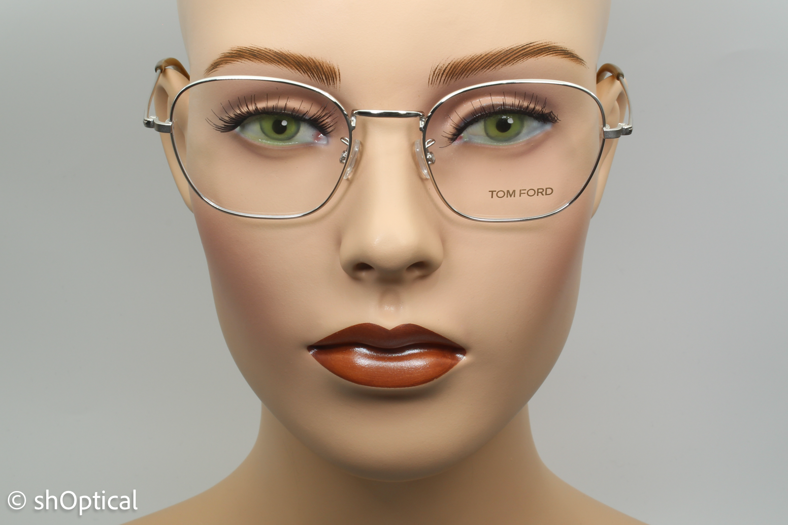 Tom Ford TF5335  Unisex Square Glasses Frame Silver 51mm