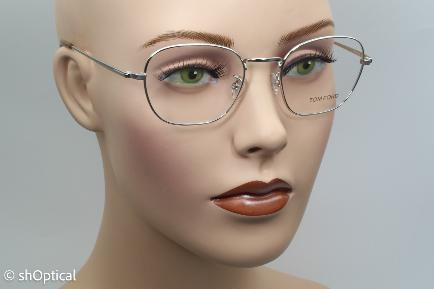 Tom Ford TF5335  Unisex Square Glasses Frame Silver 51mm