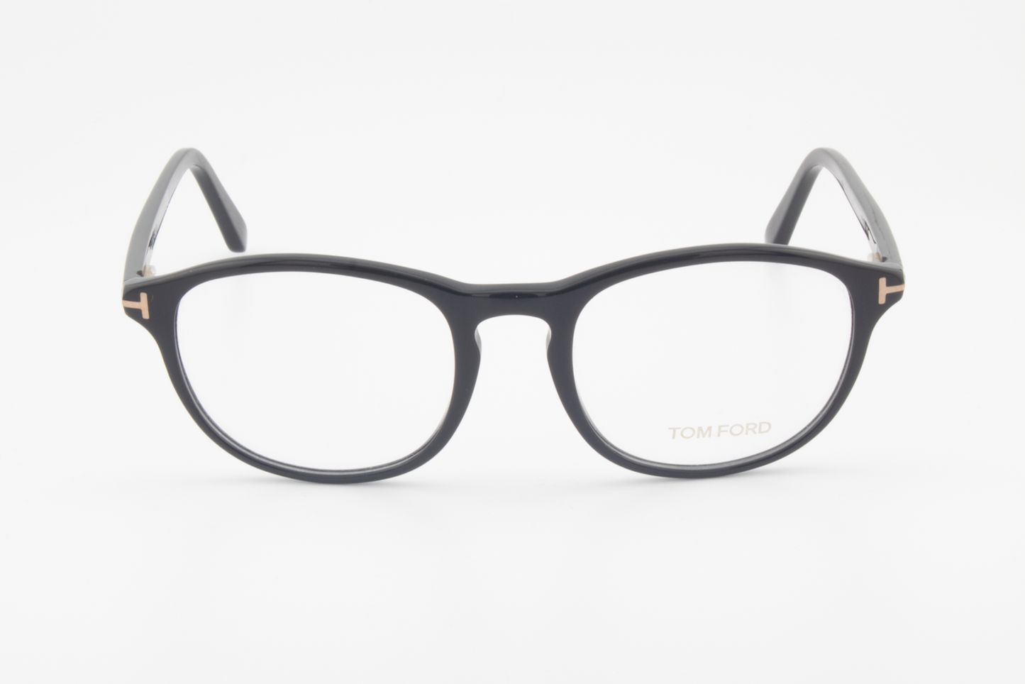 Tom Ford TF5427  Unisex Round Glasses Frame Shiny Black 52mm