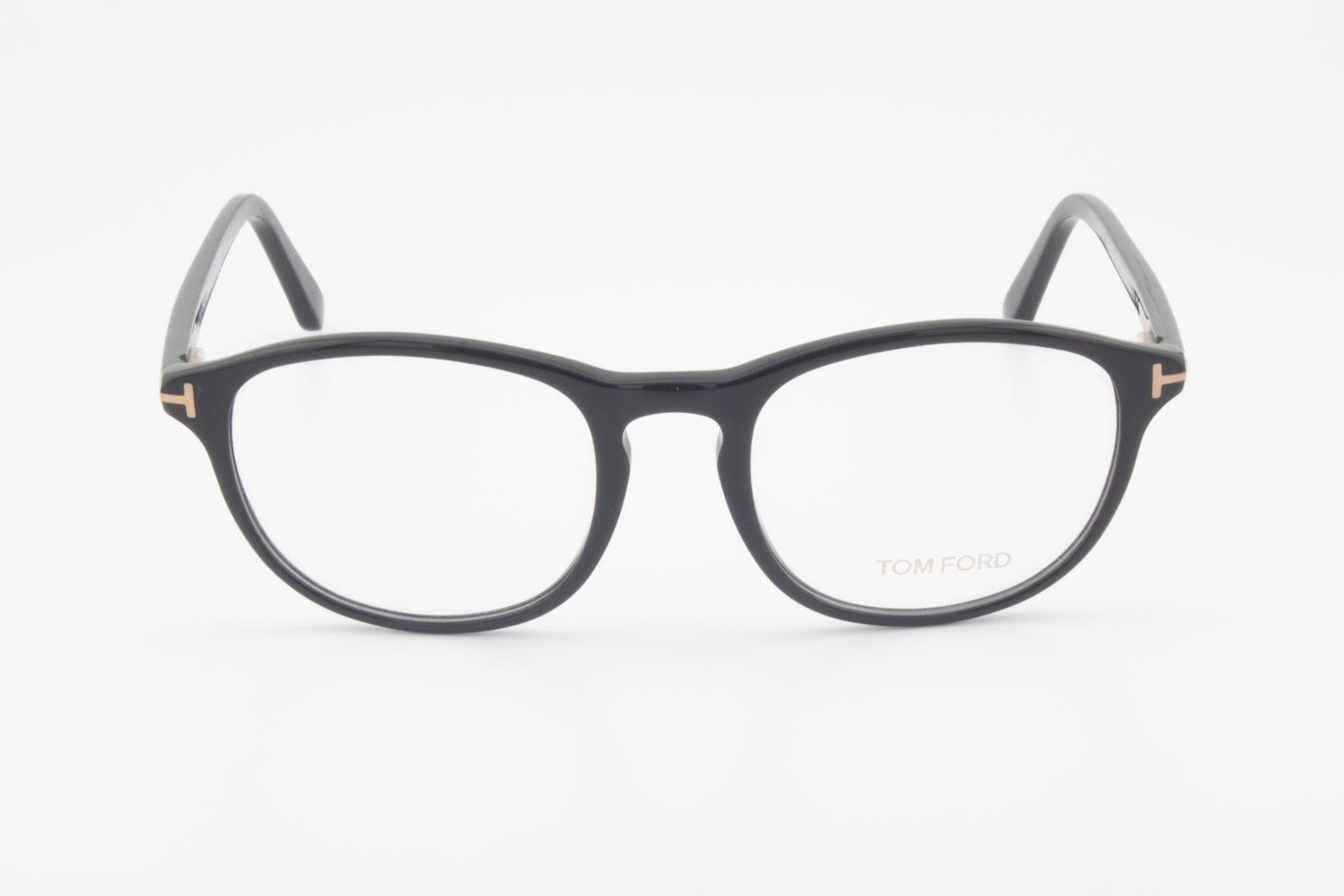 Tom Ford TF5427  Unisex Round Glasses Frame Shiny Black 52mm