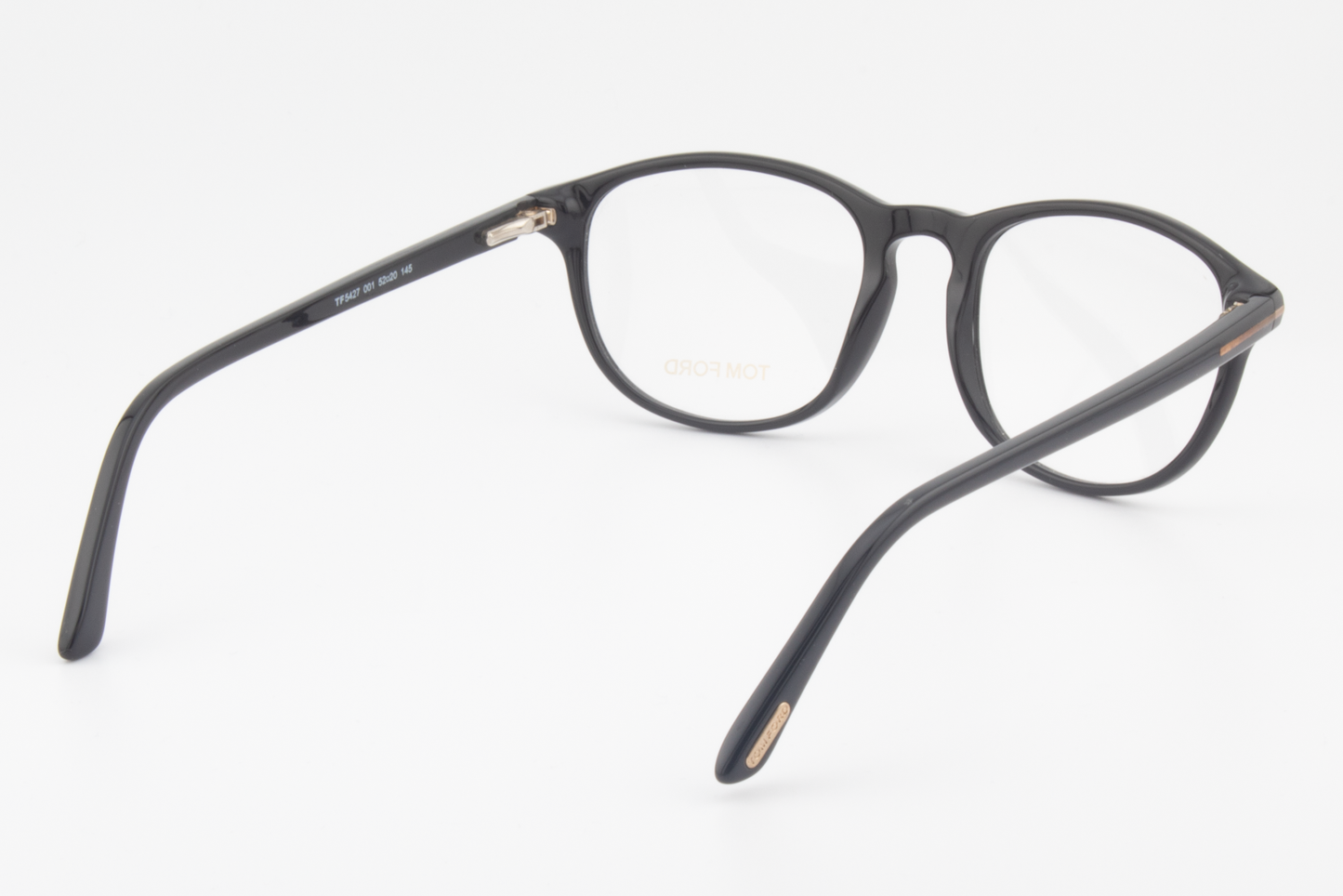 Tom Ford TF5427  Unisex Round Glasses Frame Shiny Black 52mm