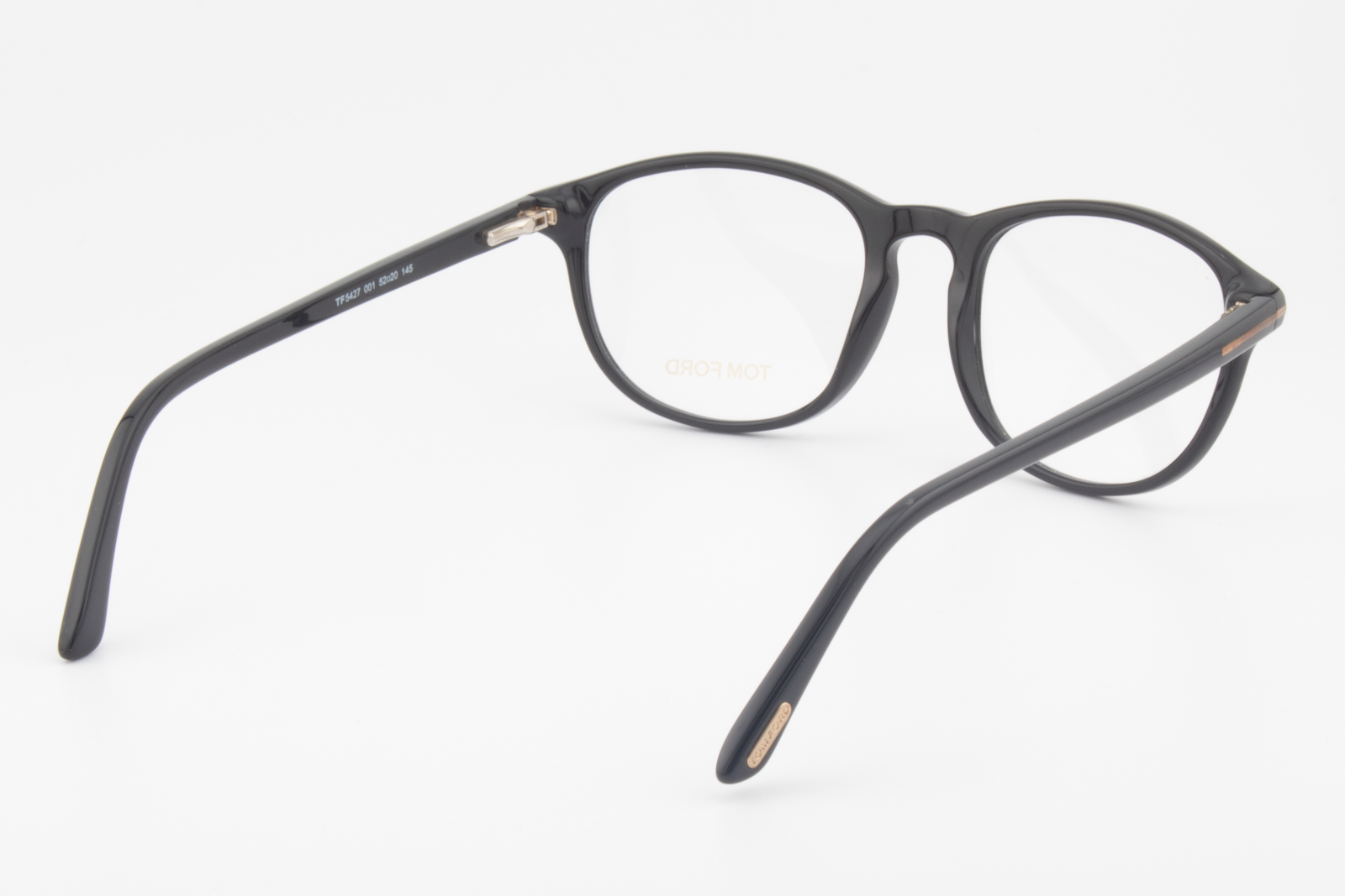 Tom Ford TF5427  Unisex Round Glasses Frame Shiny Black 52mm