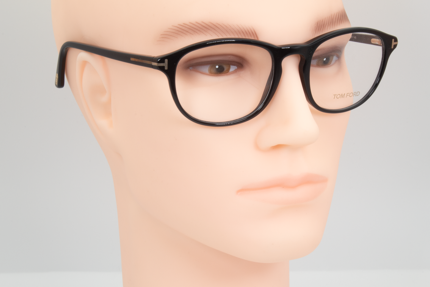 Tom Ford TF5427  Unisex Round Glasses Frame Shiny Black 52mm