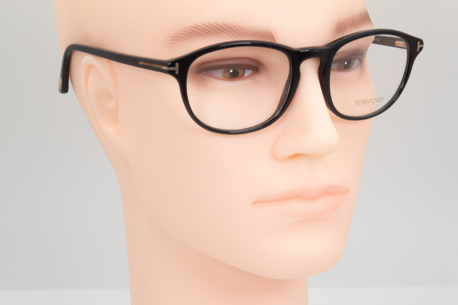 Tom Ford TF5427  Unisex Round Glasses Frame Shiny Black 52mm