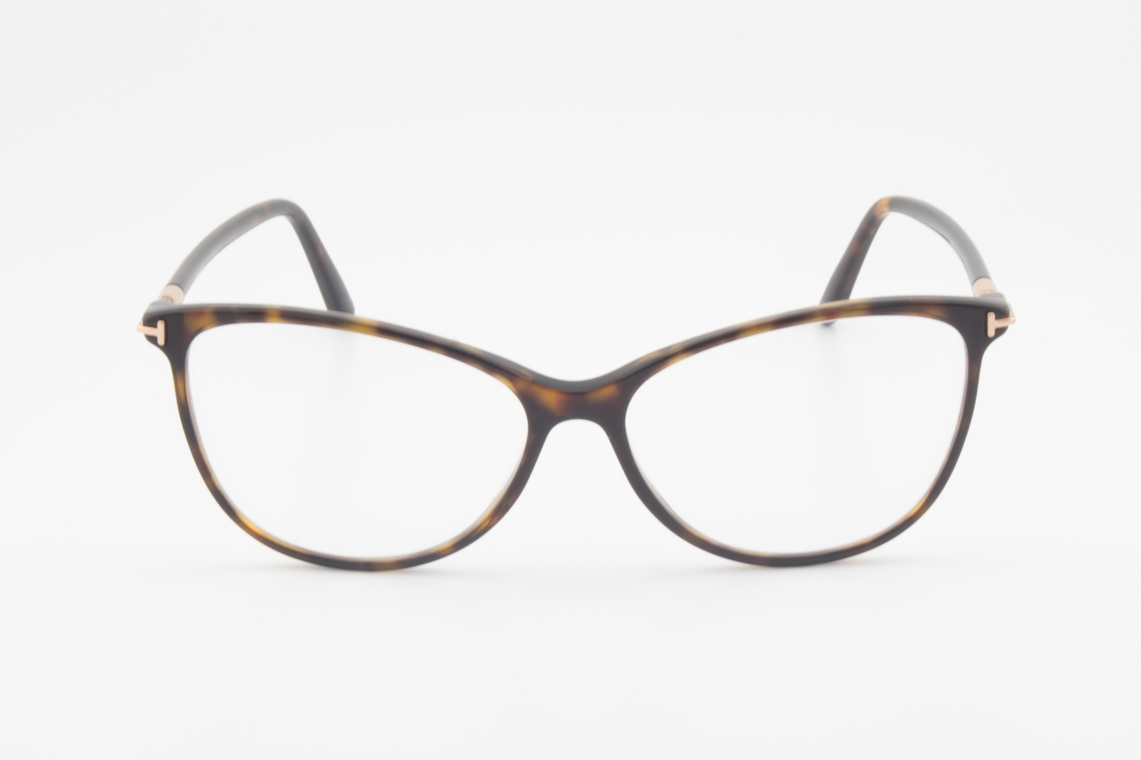 Tom Ford TF5616-B  Female Cat Eye Glasses Frame Polished Dark Havana 56mm