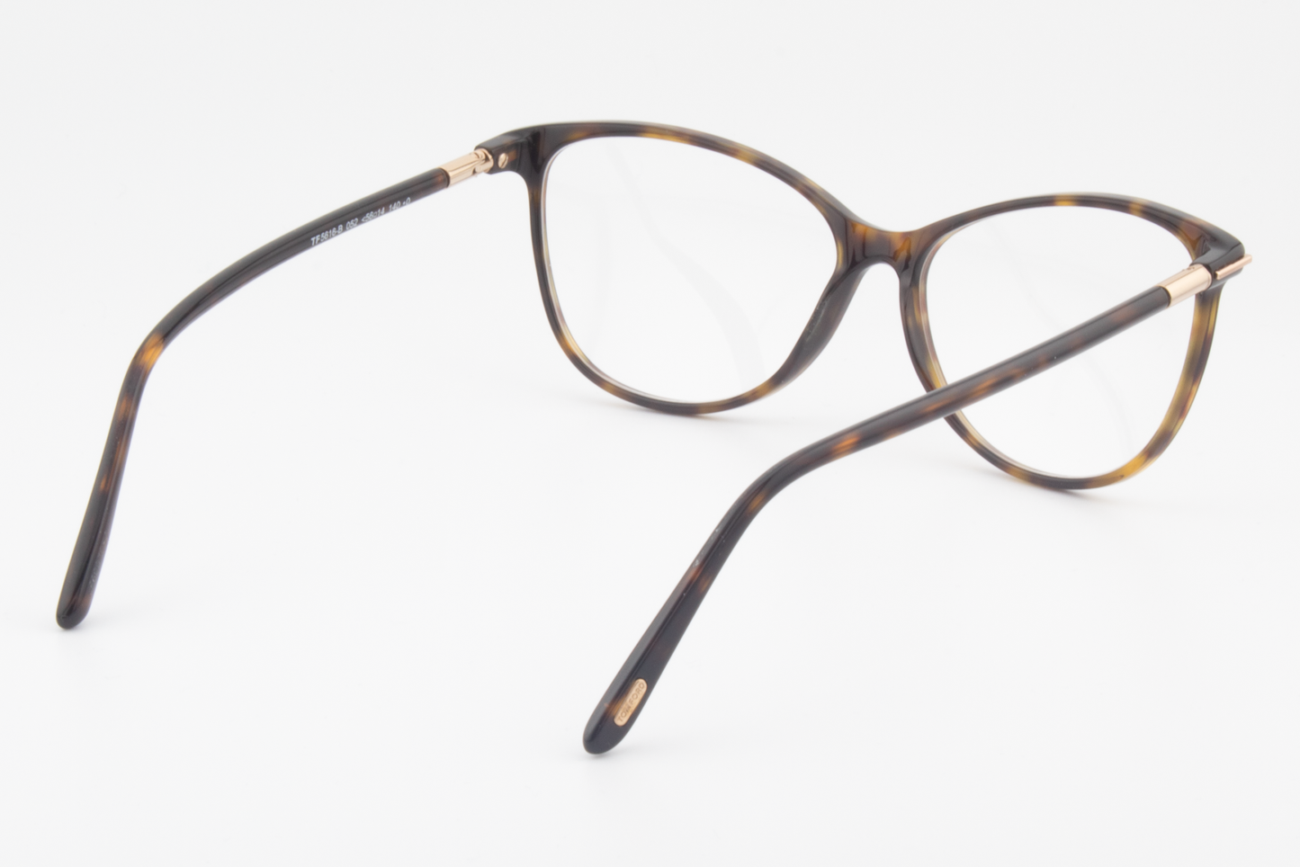 Tom Ford TF5616-B  Female Cat Eye Glasses Frame Polished Dark Havana 56mm