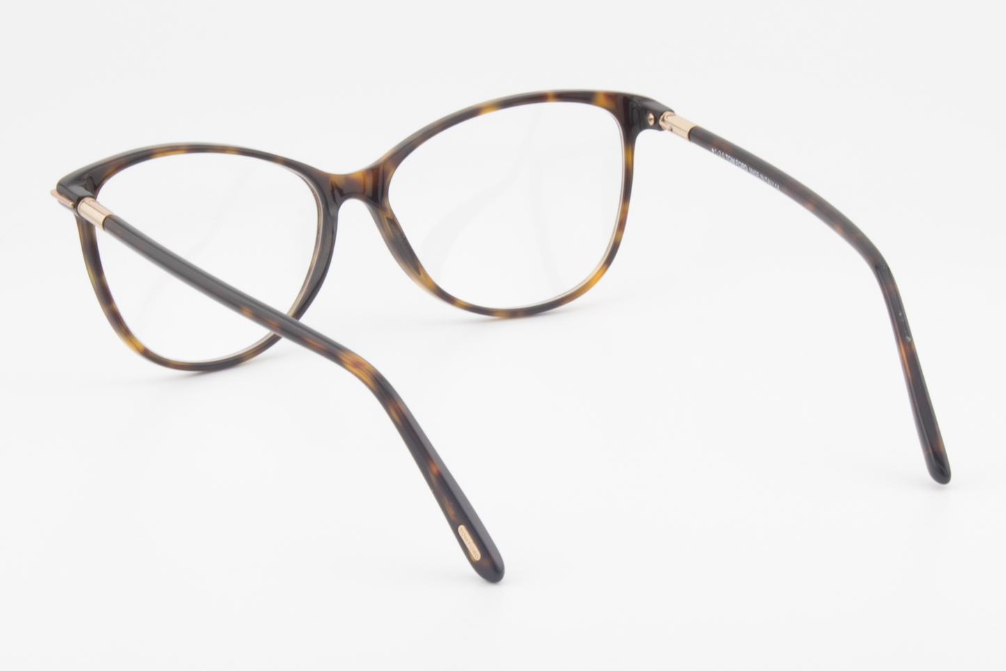 Tom Ford TF5616-B  Female Cat Eye Glasses Frame Polished Dark Havana 56mm