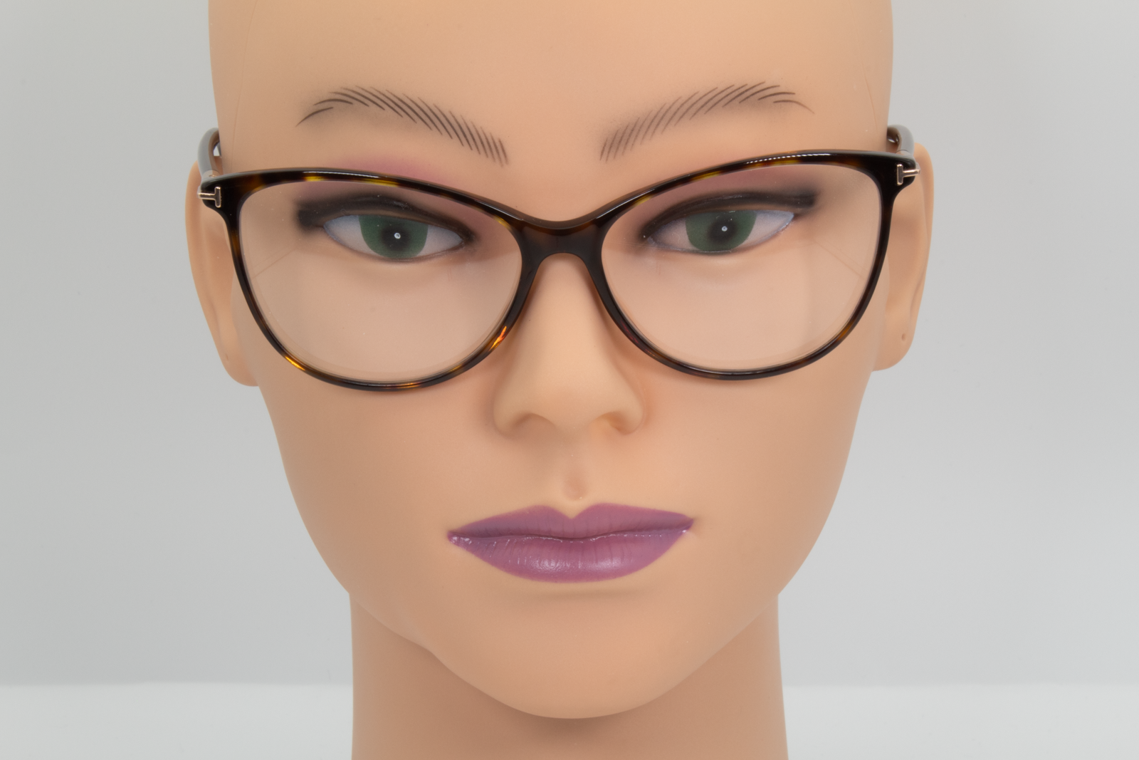 Tom Ford TF5616-B  Female Cat Eye Glasses Frame Polished Dark Havana 56mm