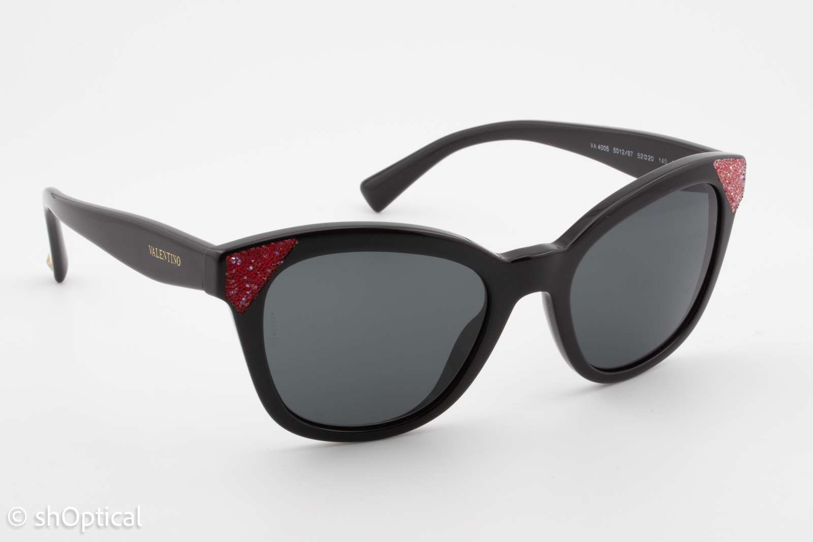 Valentino VA4005 5012/87 Womens Full Rim Sunglasses Black 52mm