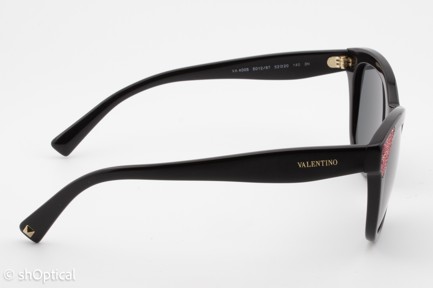 Valentino VA4005 5012/87 Womens Full Rim Sunglasses Black 52mm