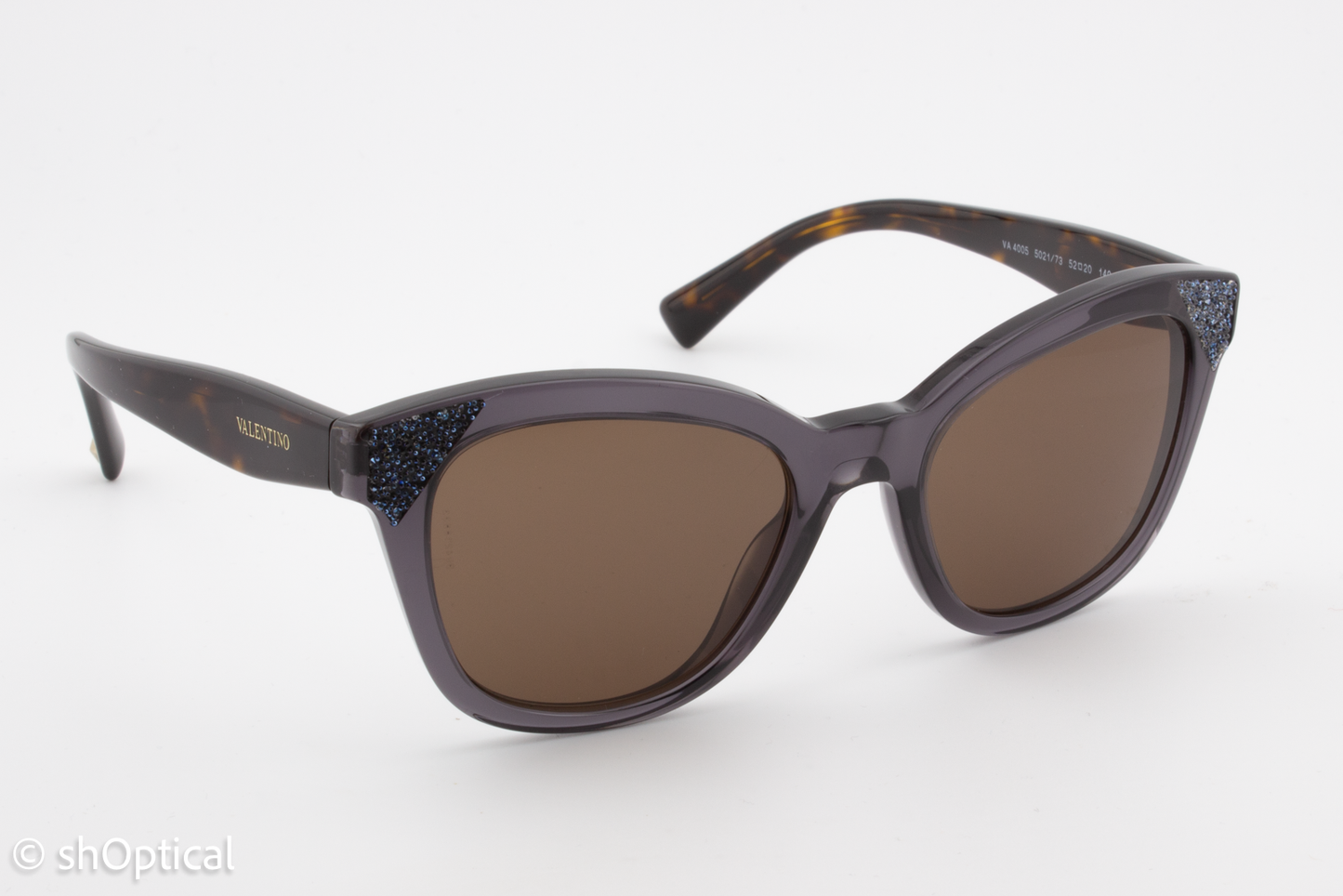 Valentino VA4005 5021/73 Womens Full Rim Sunglasses Dark Grey 52mm