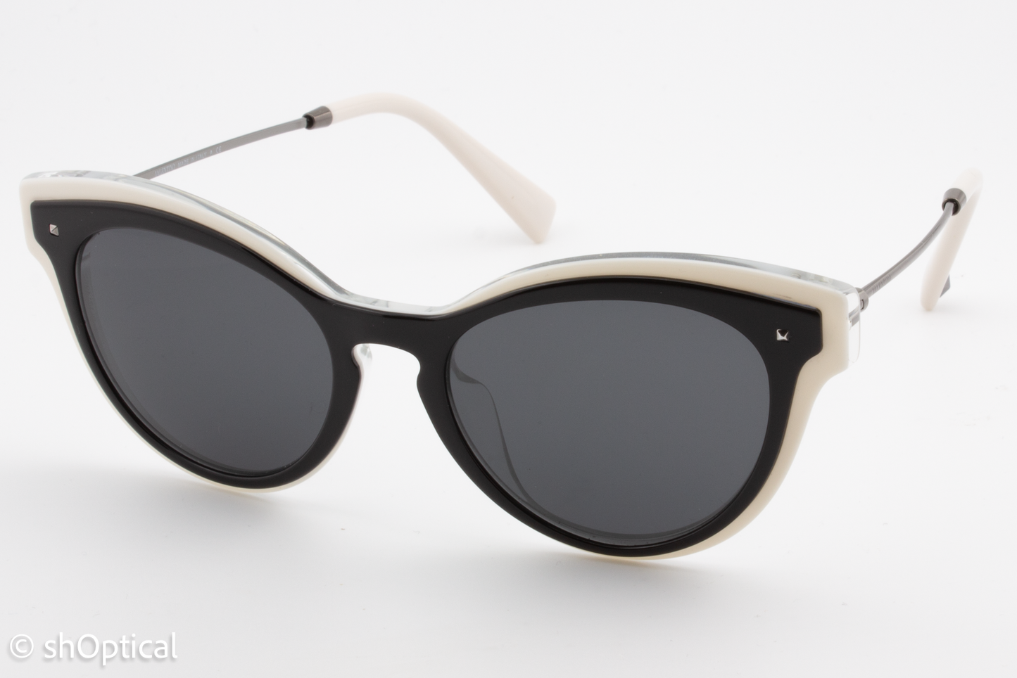 Valentino VA4017-A 5054/87 Womens Full Rim Sunglasses Black & White 51mm