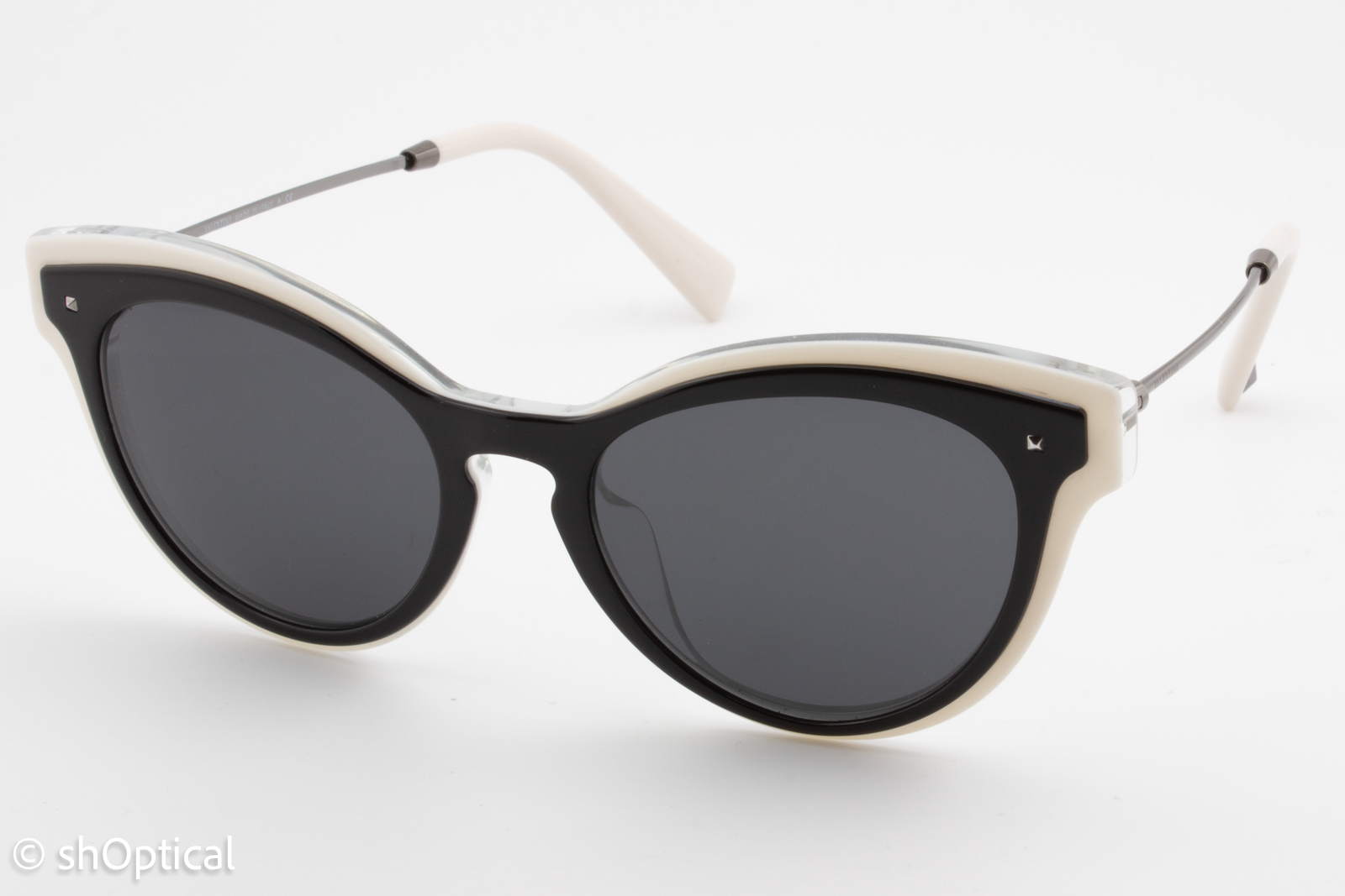 Valentino VA4017-A 5054/87 Womens Full Rim Sunglasses Black & White 51mm