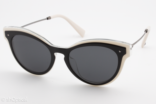 Valentino VA4017-A 5054/87 Womens Full Rim Sunglasses Black & White 51mm