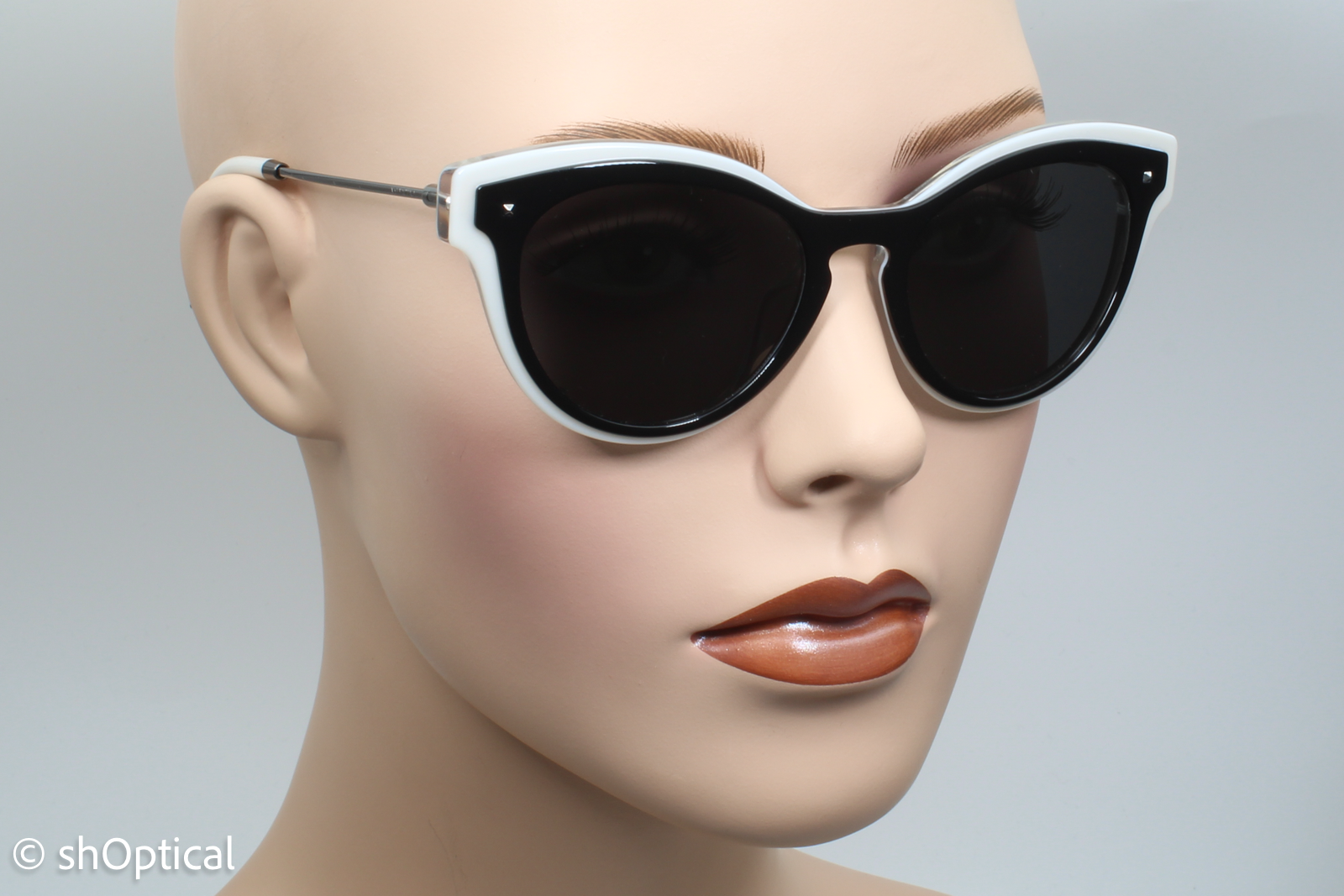 Valentino VA4017-A 5054/87 Womens Full Rim Sunglasses Black & White 51mm