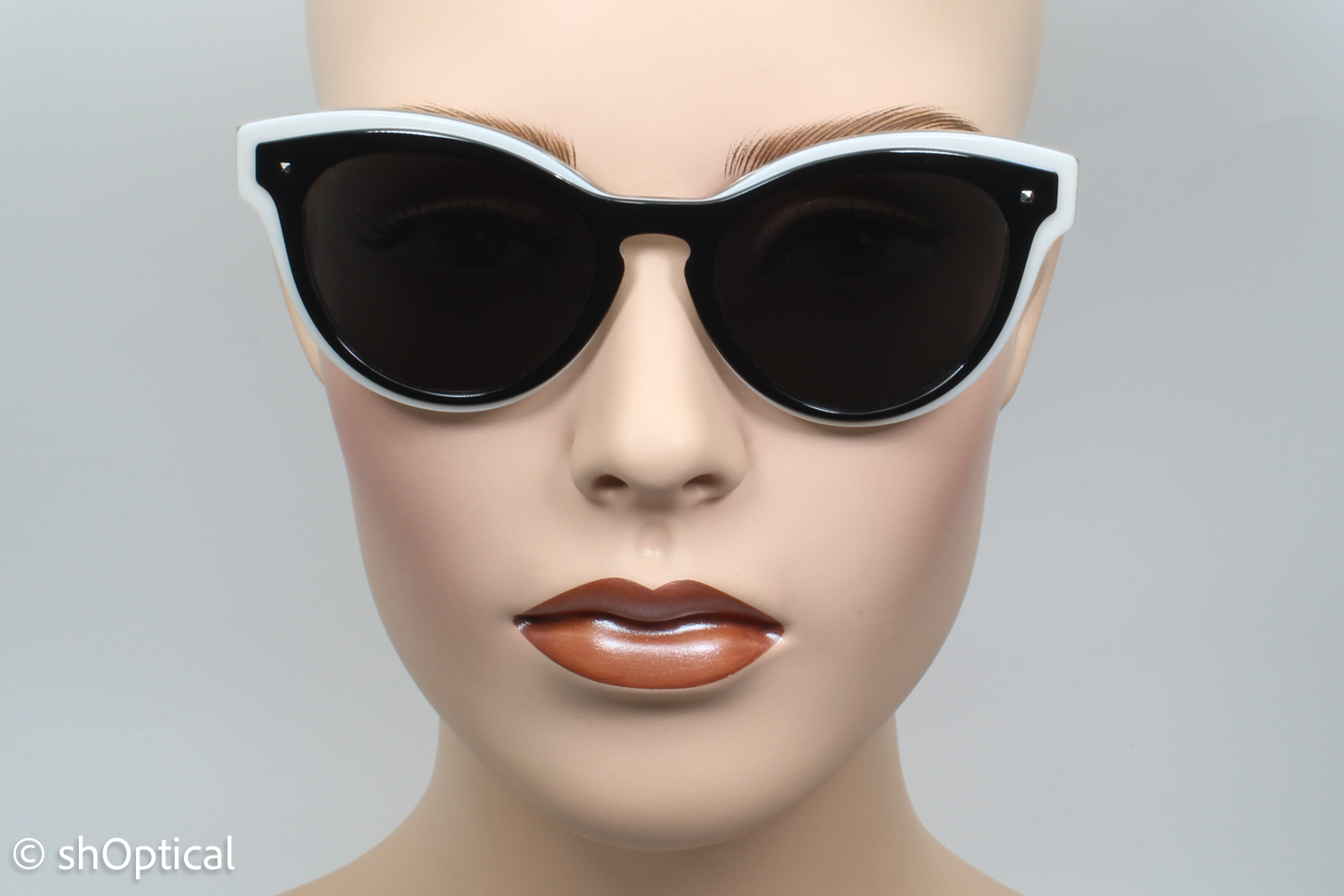 Valentino VA4017-A 5054/87 Womens Full Rim Sunglasses Black & White 51mm