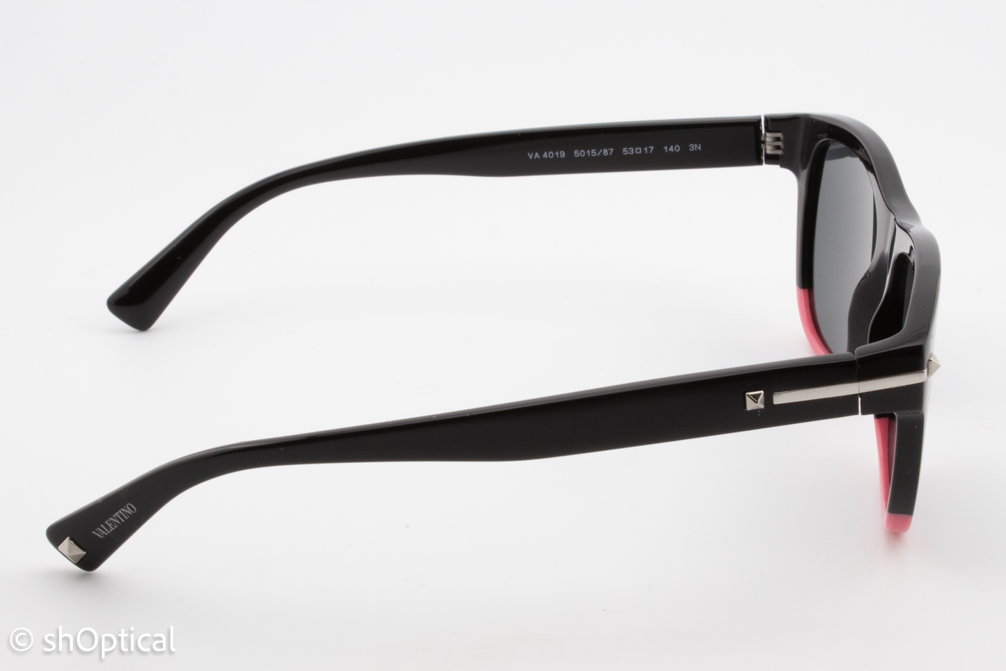 Valentino VA4019 5015/87 Womens Full Rim Sunglasses Black & Pink 53mm