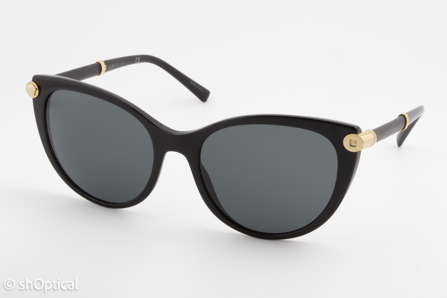 Versace MOD.4364-Q GB1/87 Womens Full Rim Sunglasses Black 55mm