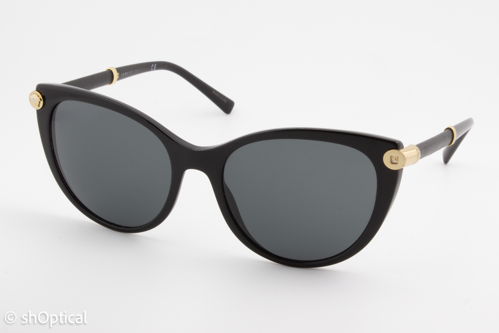 Versace MOD.4364-Q GB1/87 Womens Full Rim Sunglasses Black 55mm