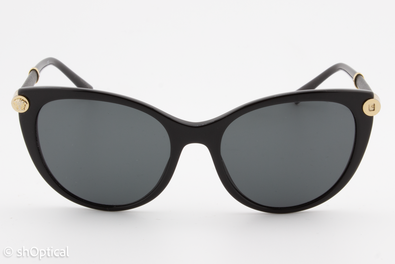 Versace MOD.4364-Q GB1/87 Womens Full Rim Sunglasses Black 55mm