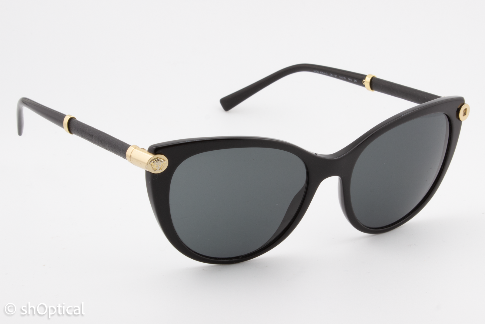 Versace MOD.4364-Q GB1/87 Womens Full Rim Sunglasses Black 55mm