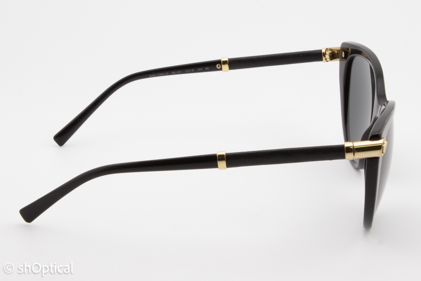 Versace MOD.4364-Q GB1/87 Womens Full Rim Sunglasses Black 55mm