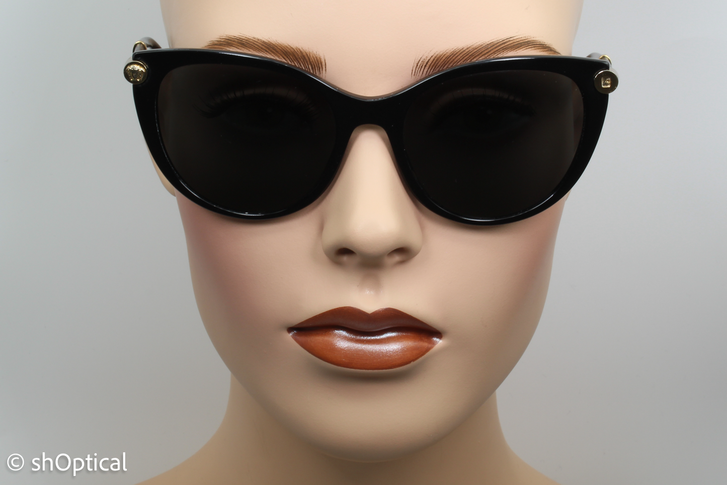 Versace MOD.4364-Q GB1/87 Womens Full Rim Sunglasses Black 55mm