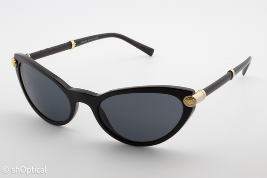 Versace MOD.4365-Q GB1/87 Womens Full Rim Sunglasses Black 54mm