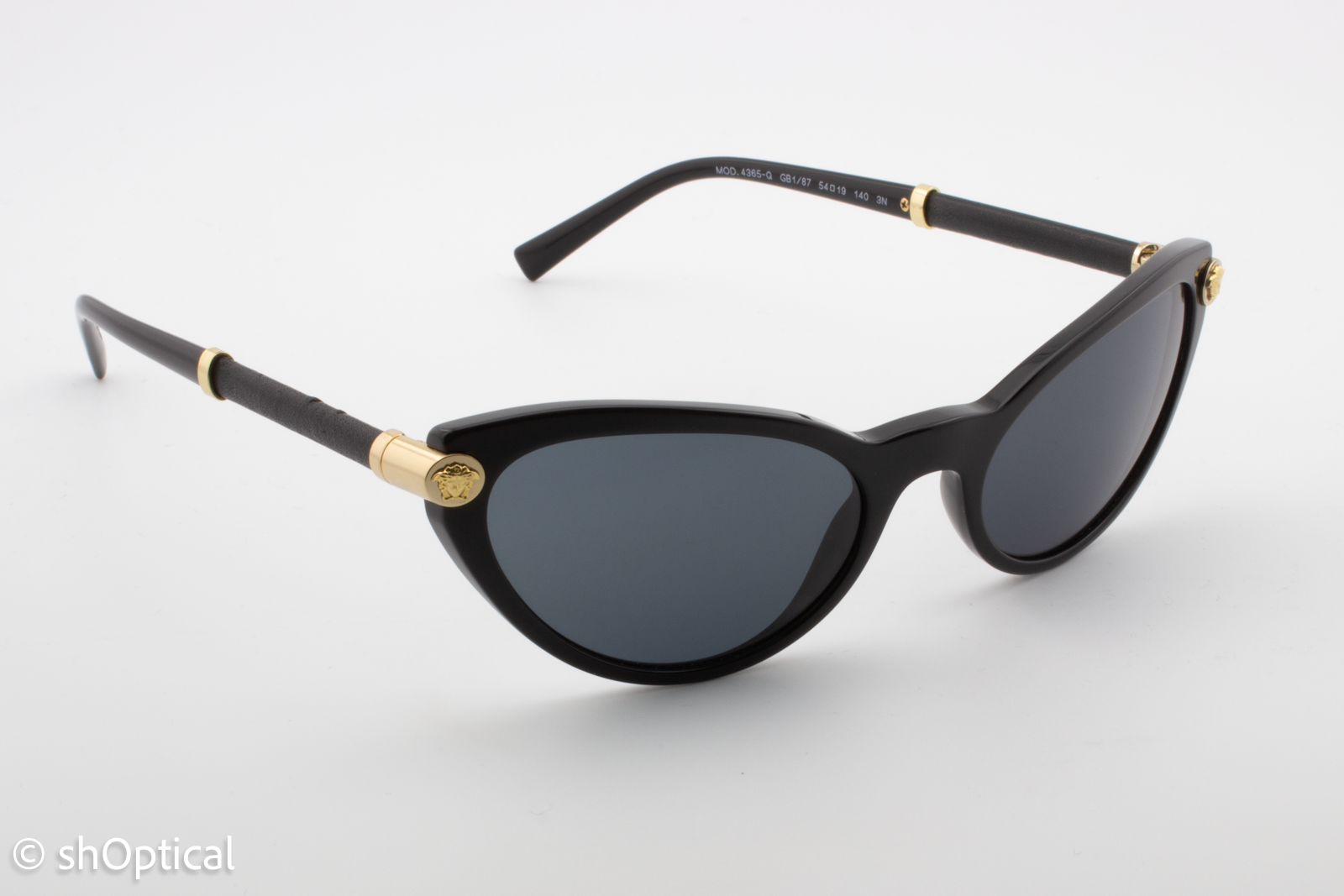 Versace MOD.4365-Q GB1/87 Womens Full Rim Sunglasses Black 54mm