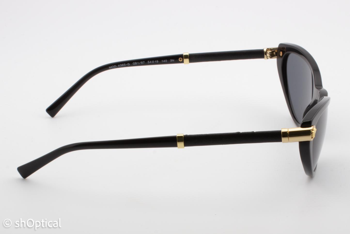 Versace MOD.4365-Q GB1/87 Womens Full Rim Sunglasses Black 54mm